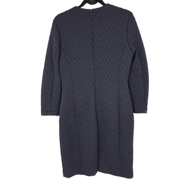 Worth New York Black Long Sleeve Nylon Front and Back Zipper Dress Size 6 - Picture 6 of 6